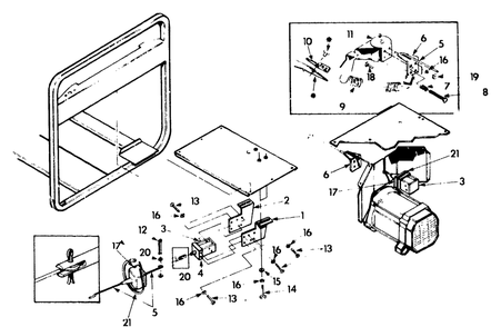 Idle Control Assembly Diagram and Parts List for 9404-2-3ZC40A  Briggs and Stratton Generator